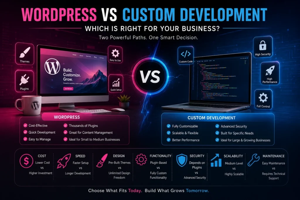 WordPress vs Custom Development